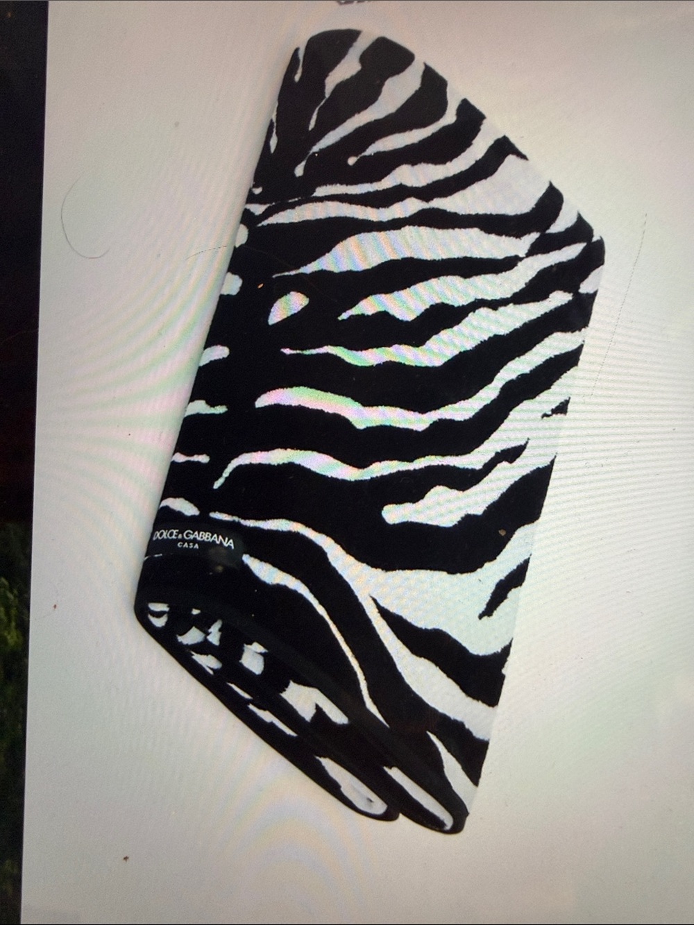 NWT Dolce & Gabbana Bath Towel Black and White Zebra Print